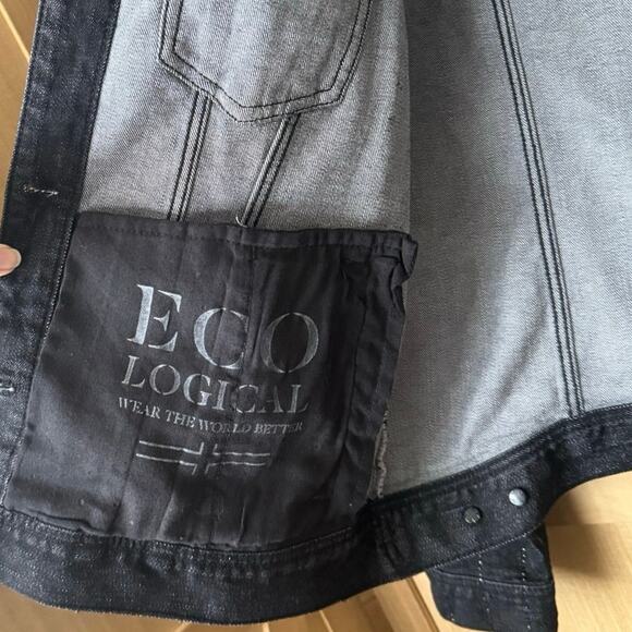 Embellished Liverpool Los Angeles LM1004R8 Classic Jean Jacket, Black, Large - Picture 10 of 14